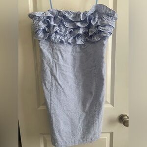 Vineyard Vines Strapless Seersucker dress